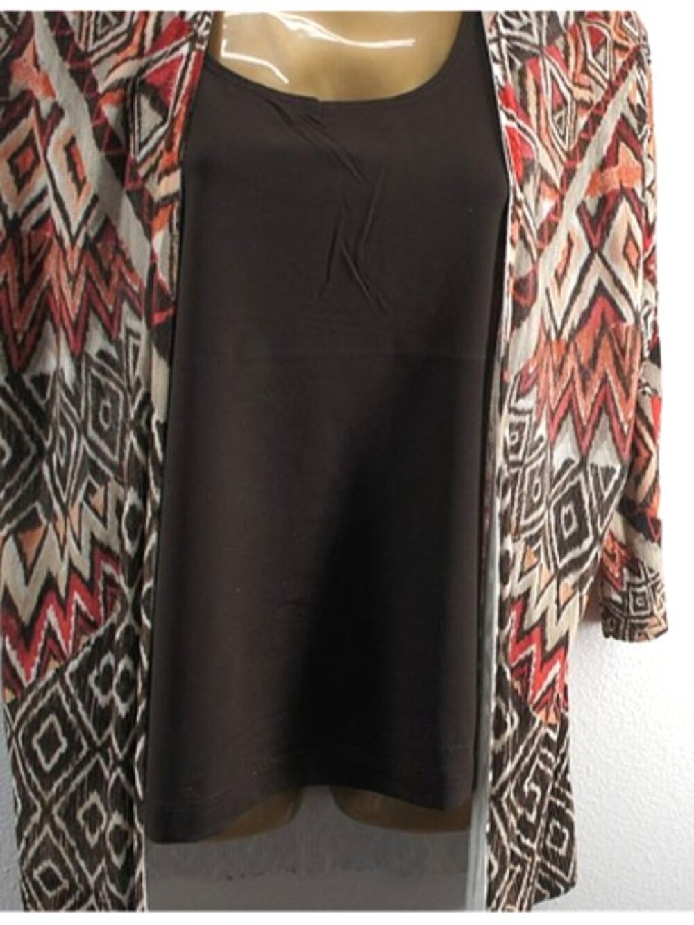 Chico's Aztec Design Style Cardigan Sweater size 1